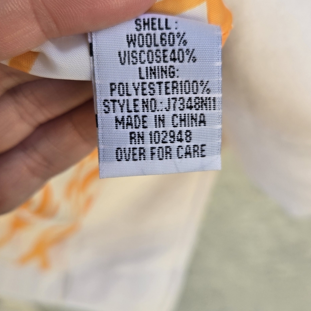 Tulle Cream Wool Pea Coat - Picture 9 of 10